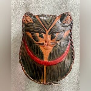 Leather Cat Shaped Coin Purse